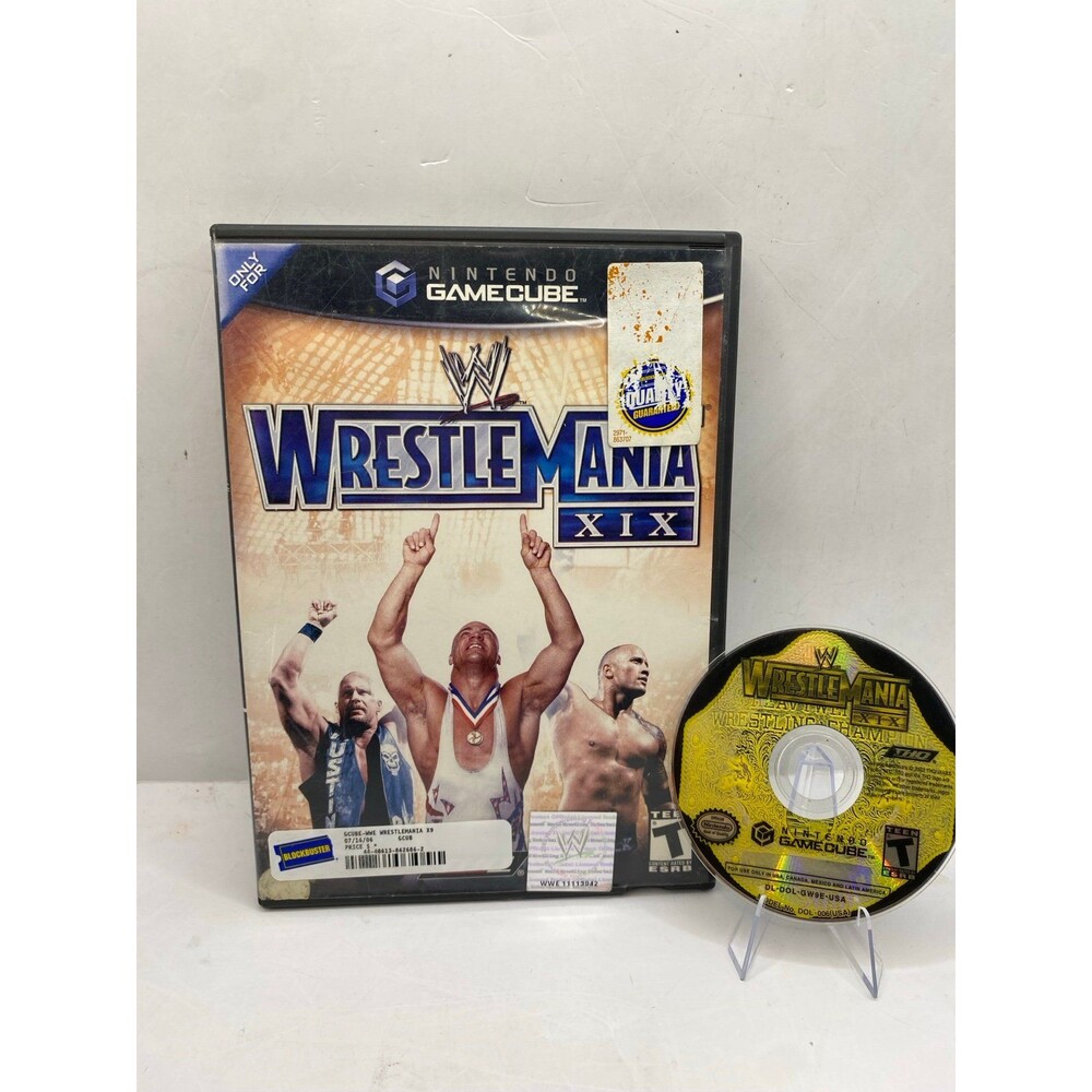 WWE WrestleMania XIX 19 Nintendo GameCube no Manual Kurt angle rock stone cold